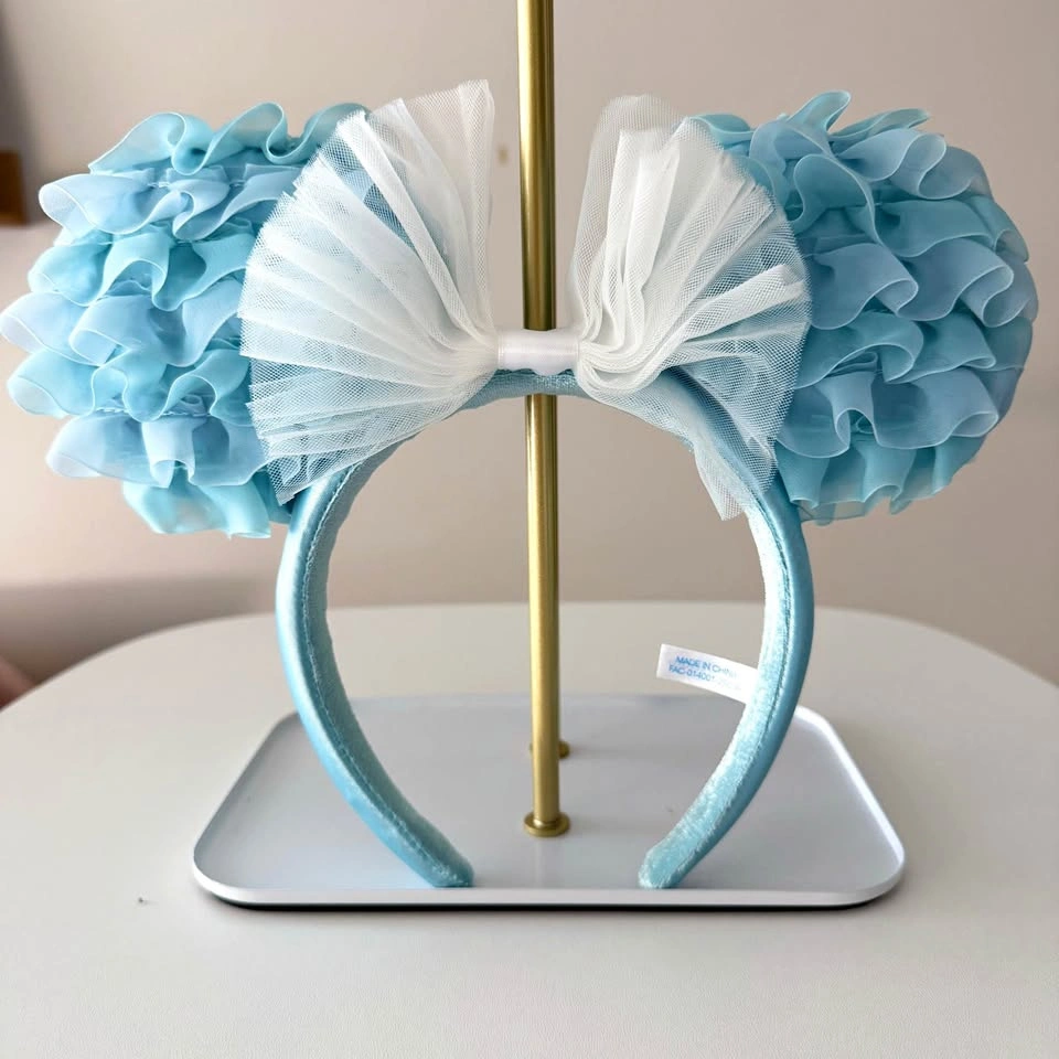 Like New Tokyo Disneyland Minnie Mouse Frilly Ears Baby Blue