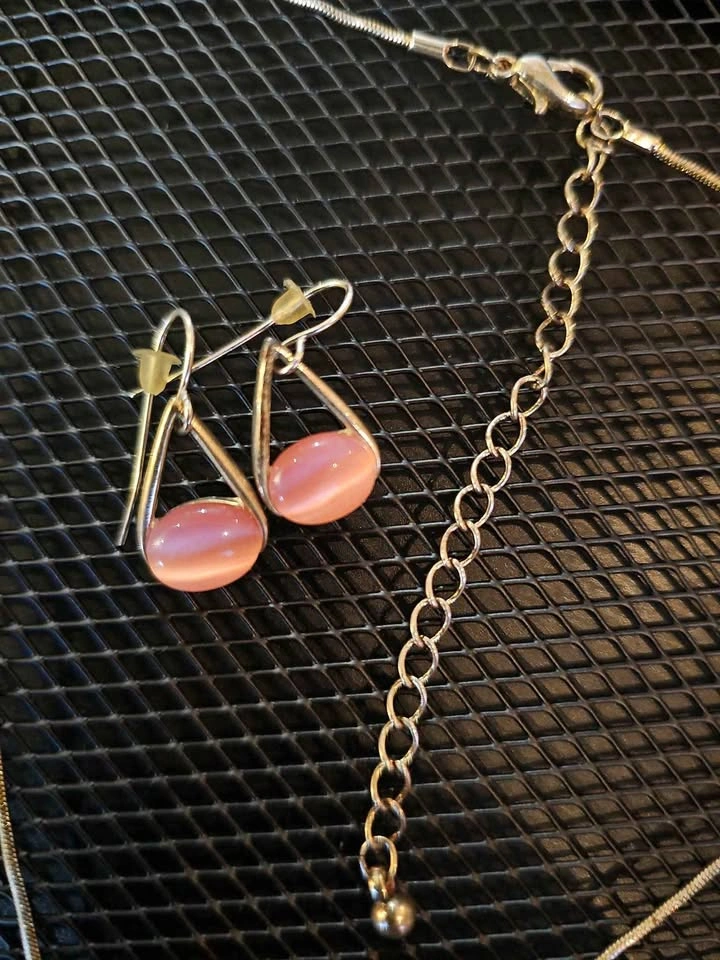 ✨ Pink Cat’s Eye Jewelry Set ✨ - photo 2