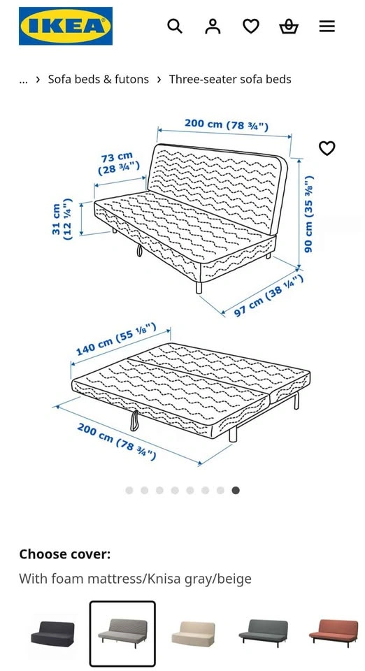 Sofabed NYHAMN from IKEA - photo 2