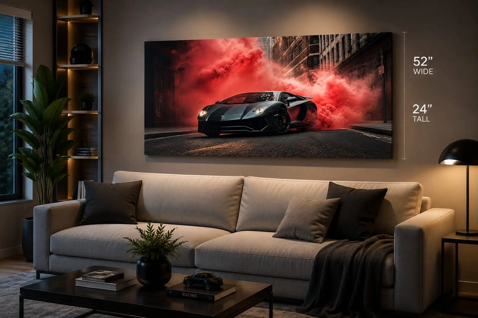Lamborghini Canvas Wall Art – Massive 52” Statement Piece - photo 3