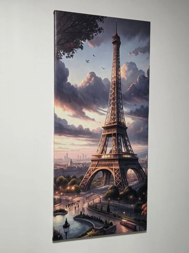 Eiffel Tower Wall Art / Vertical Canvas / Home Decor - photo 3