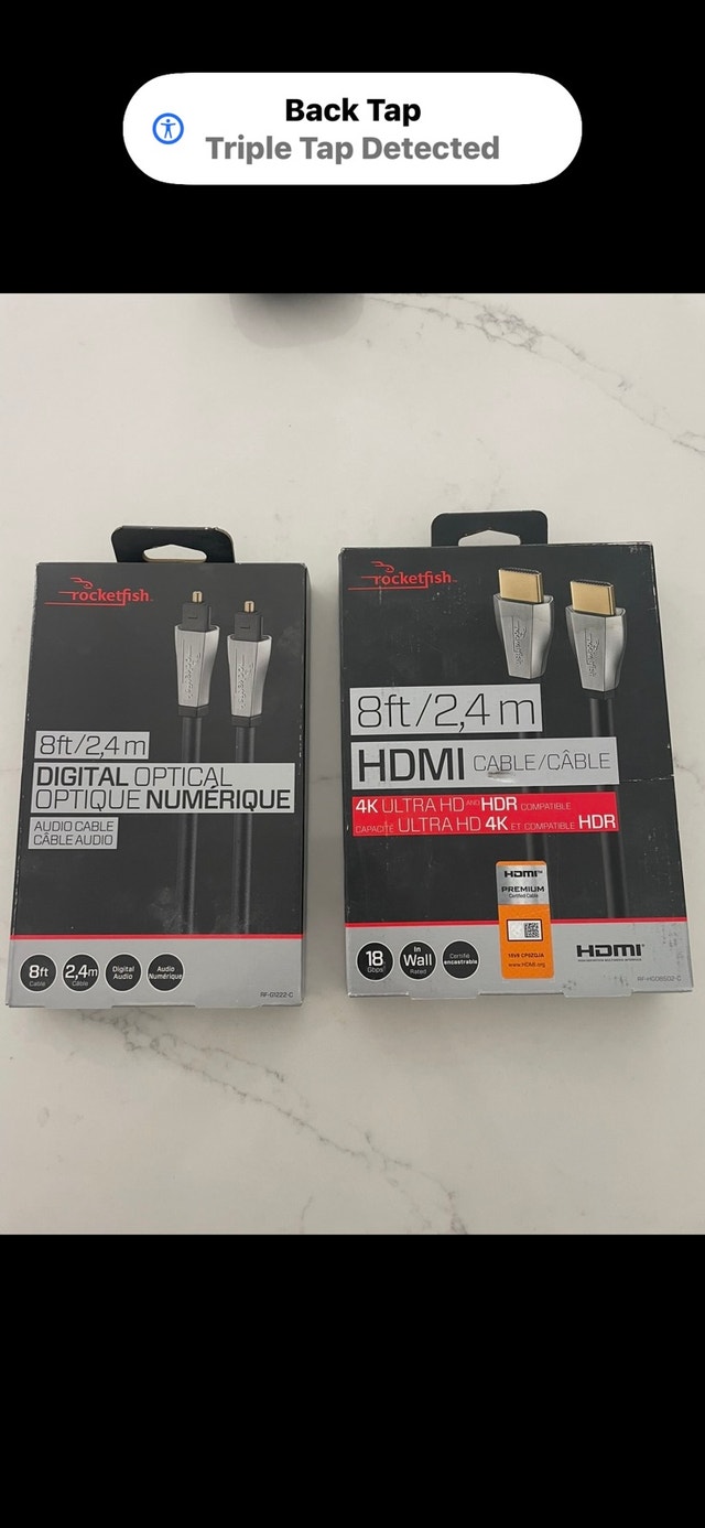 new hdmi and optical cables