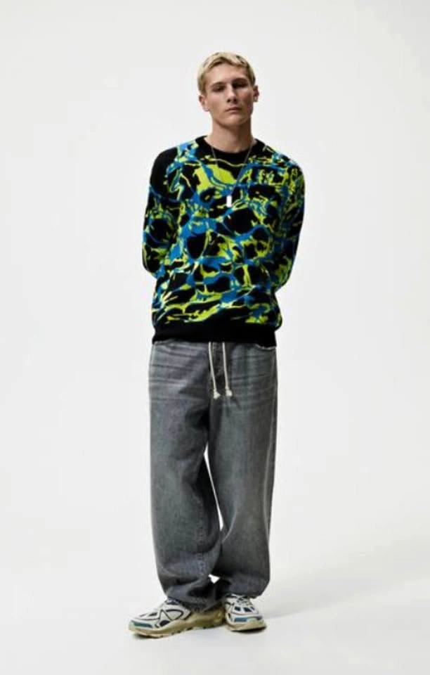 Zara Abstract Jacquard Sweater