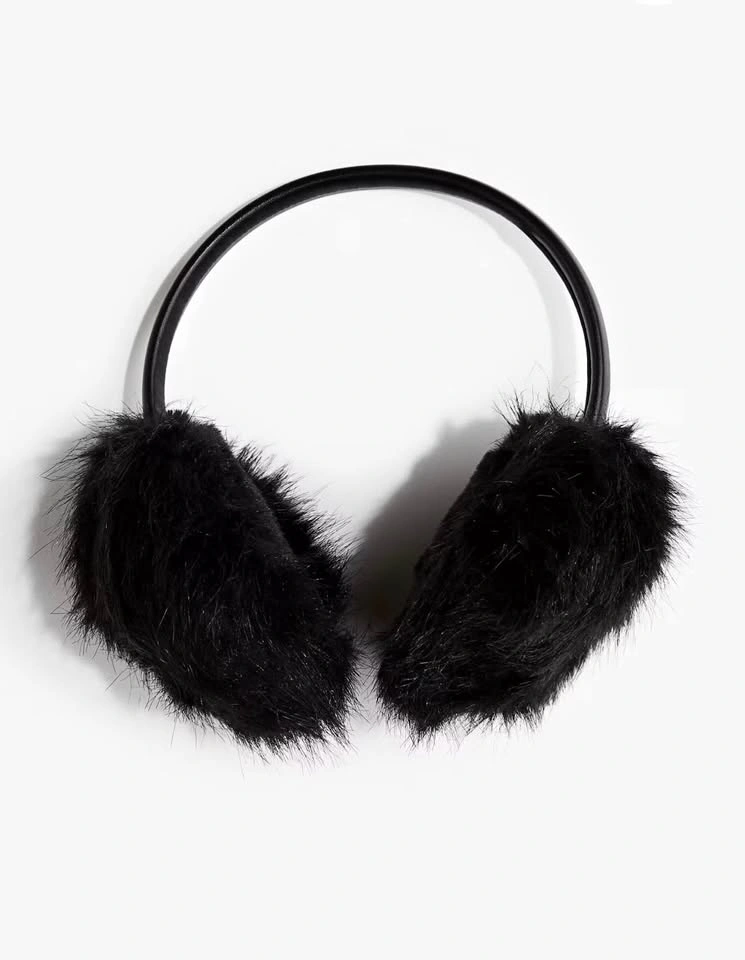 H&M Black fluffy earmuffs