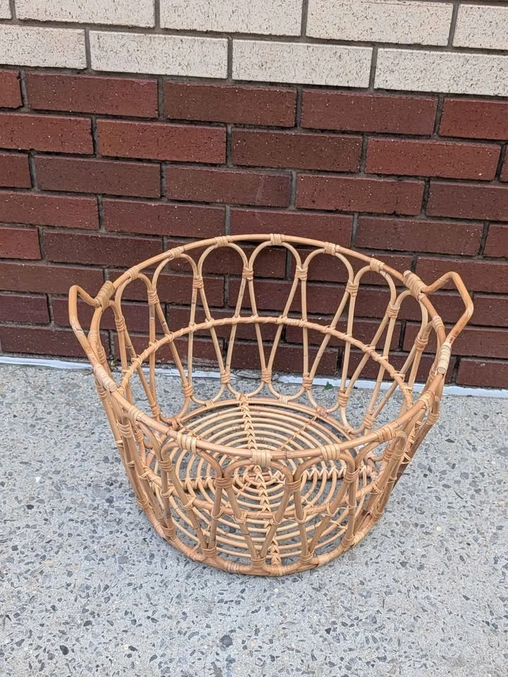 IKEA Rattan Basket / Side Table Base – Natural Wicker - photo 5