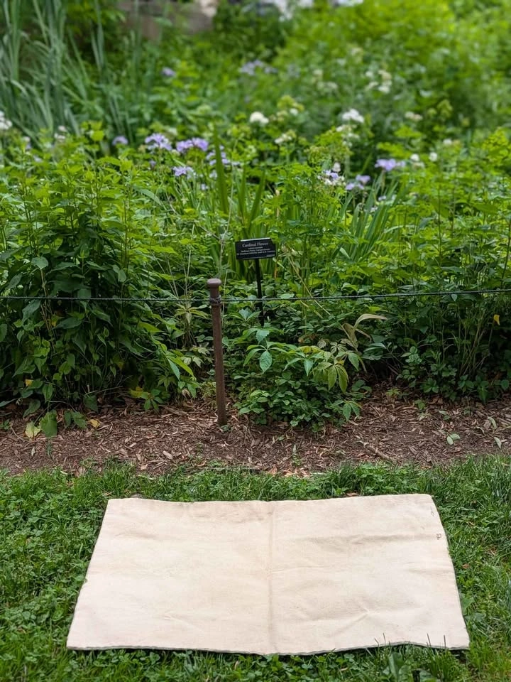 Floral Chain Stitch Embroidered Rug - photo 3