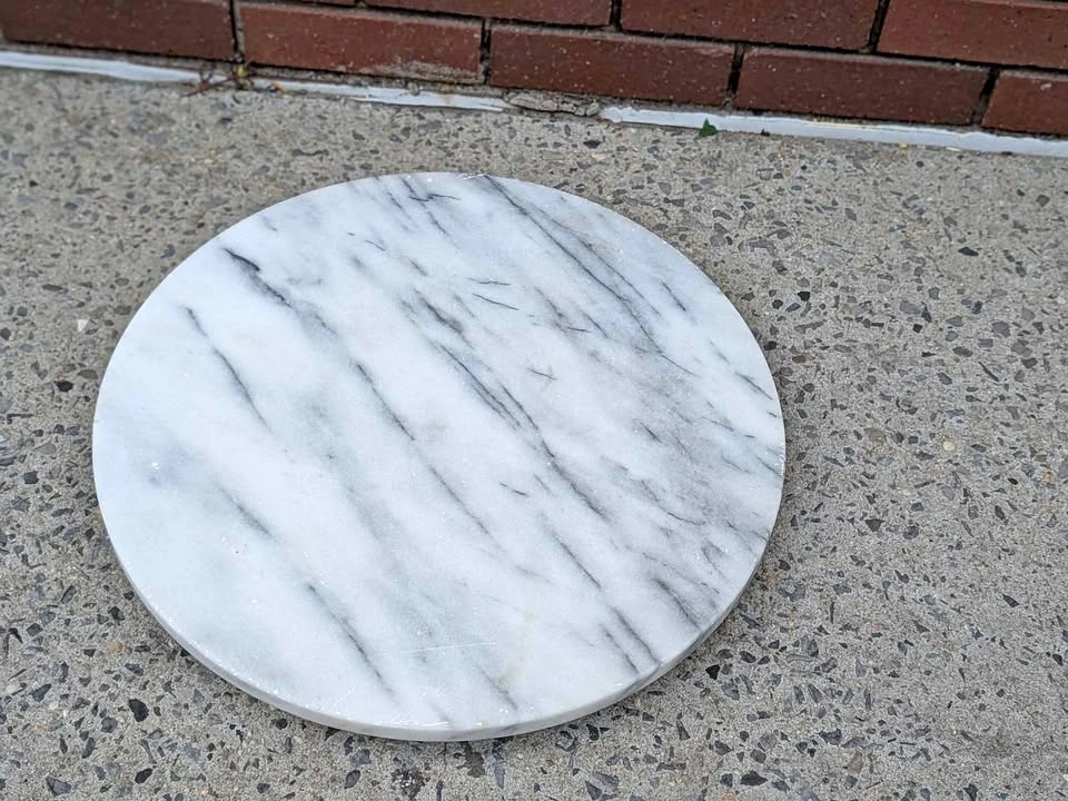 18" Solid Marble Lazy Susan Turntable