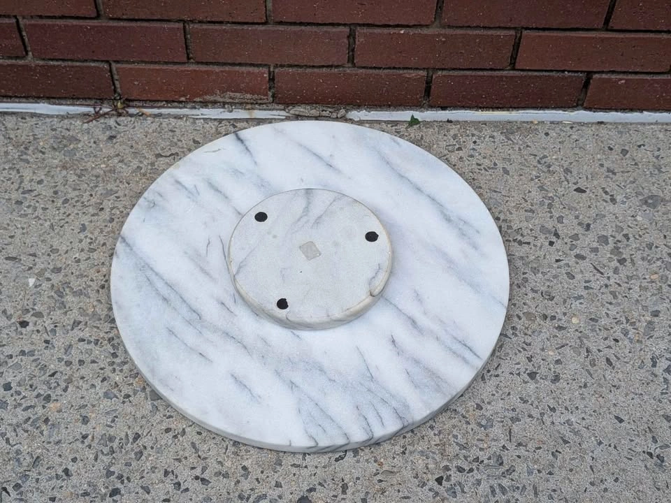 18" Solid Marble Lazy Susan Turntable - photo 2