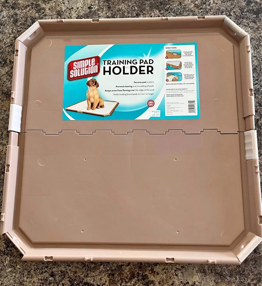 Puppy training pee pad holder