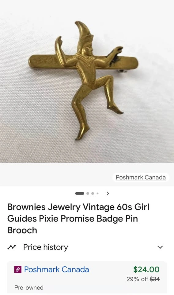 Vintage Brownie badge pin - photo 4