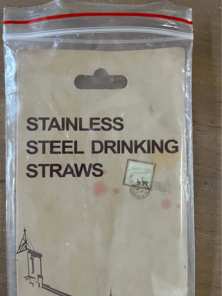 Stainless steel drinking straws and brush - photo 2
