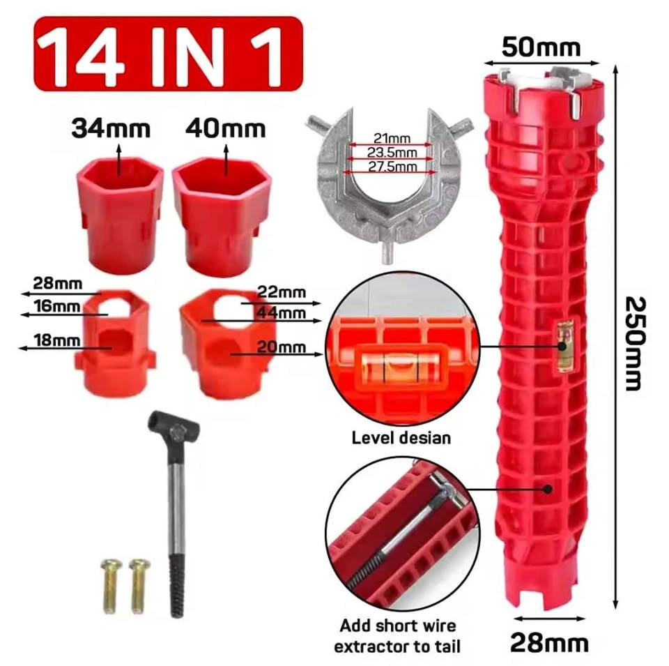 14 in 1 Multi-purpose Faucet Sink Installer Repair Wrench