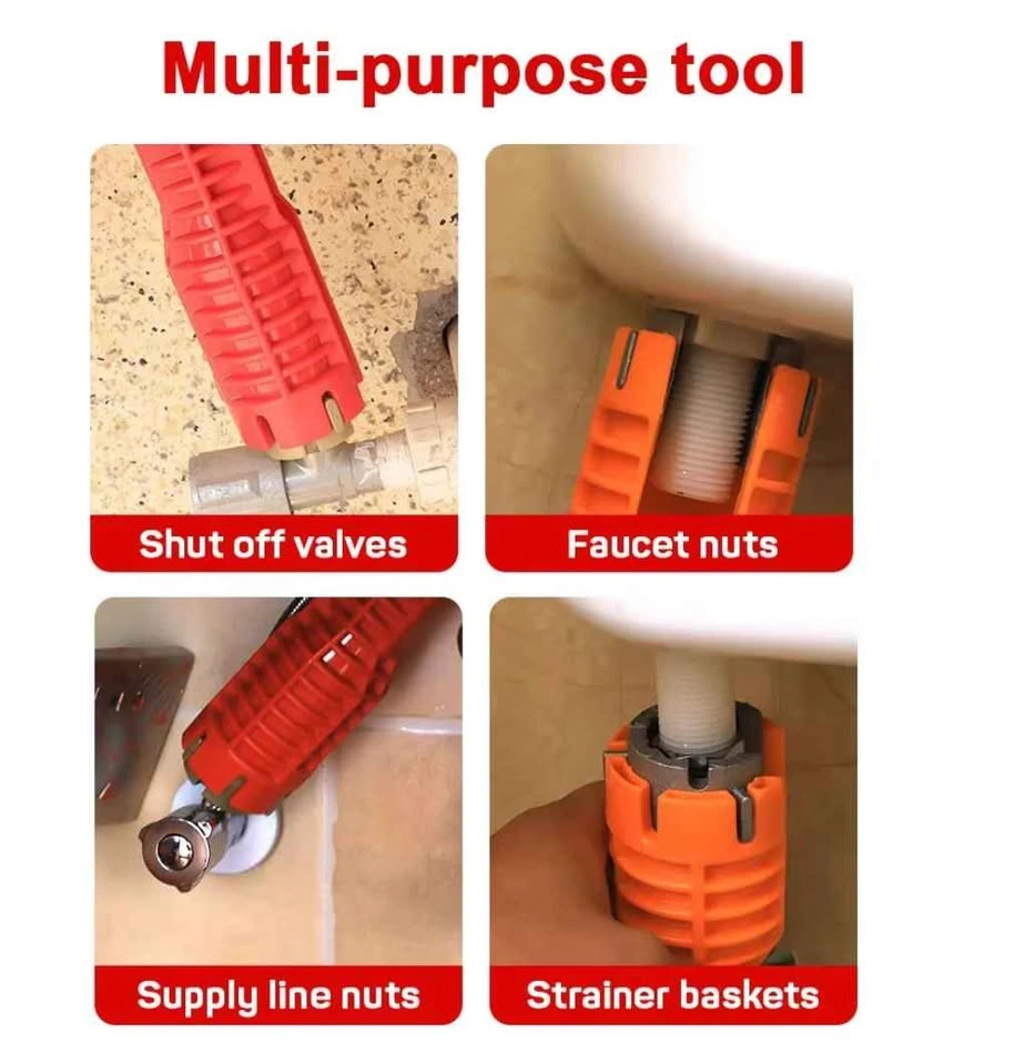 14 in 1 Multi-purpose Faucet Sink Installer Repair Wrench - photo 2