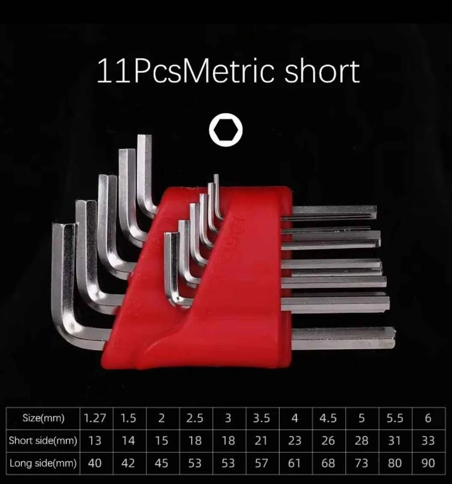 11 Pcs Metric Allen Wrench Set L Wrench Keys - photo 5