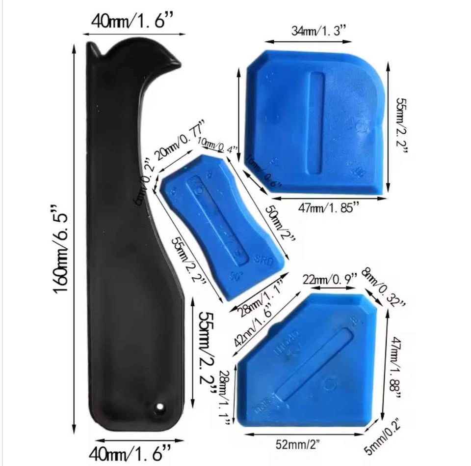 5 In 1 Silicone Scraper Sealant Smooth Remover Tool Set - photo 5