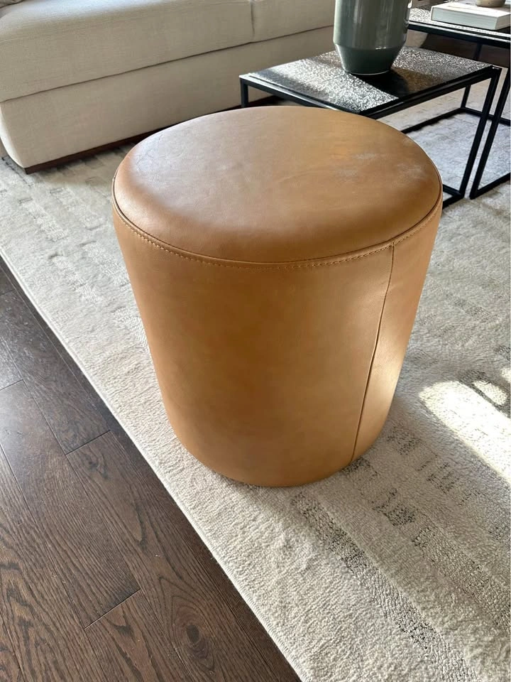 Leather Ottoman