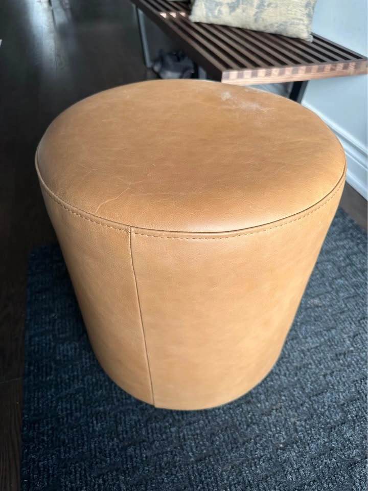 Leather Ottoman - photo 2