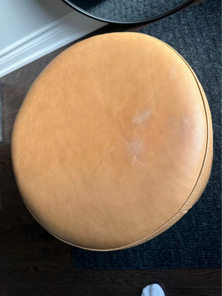 Leather Ottoman - photo 3