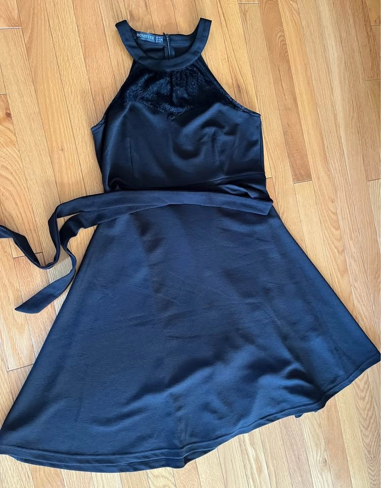 Black sleeveless cocktail Dress size 10 - photo 3
