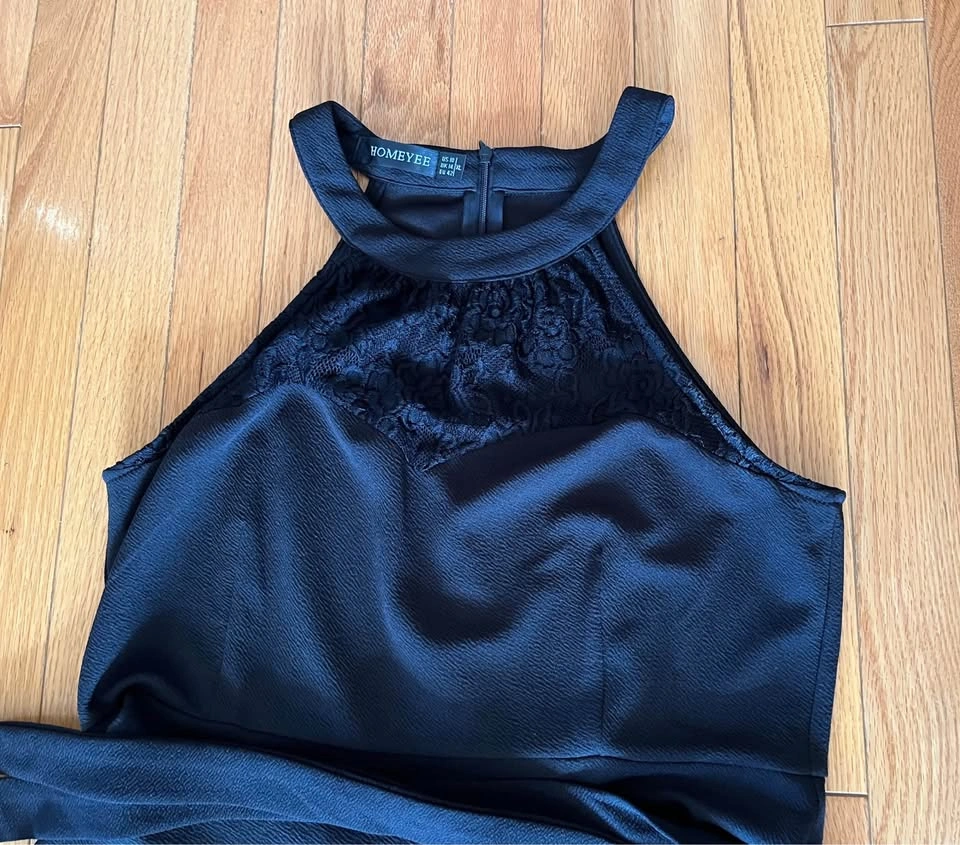 Black sleeveless cocktail Dress size 10 - photo 4