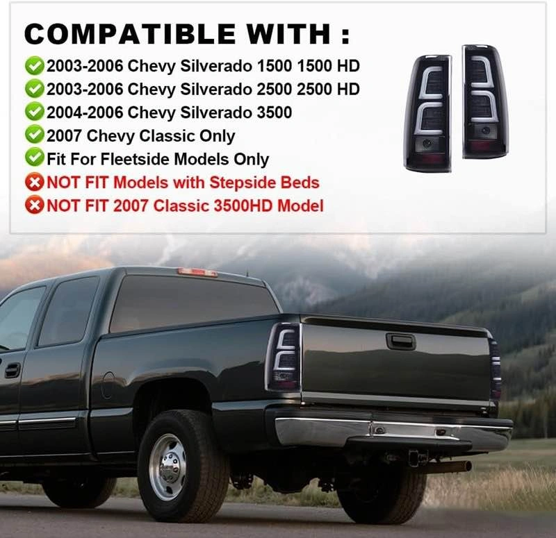 Aftermarket LED Tail Lights for Chevrolet Silverado/GMC Sierra - photo 5