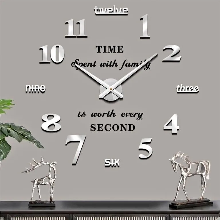 DIY Frameless 3D Mirror Wall Clock thumbnail
