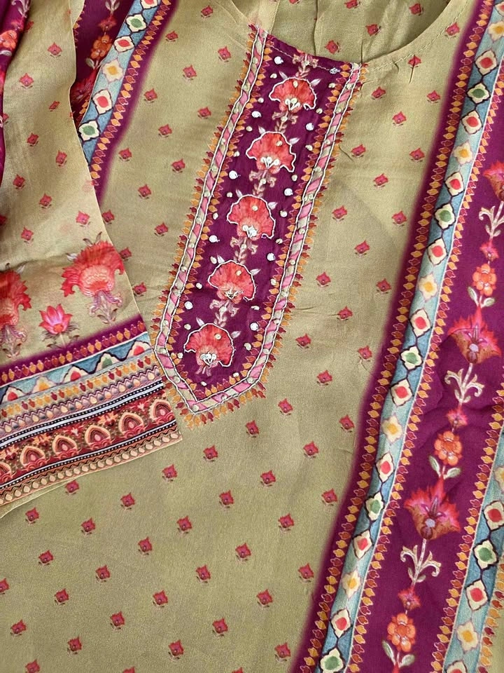 3 piece suit (kurti, pant, duppatta) on sale