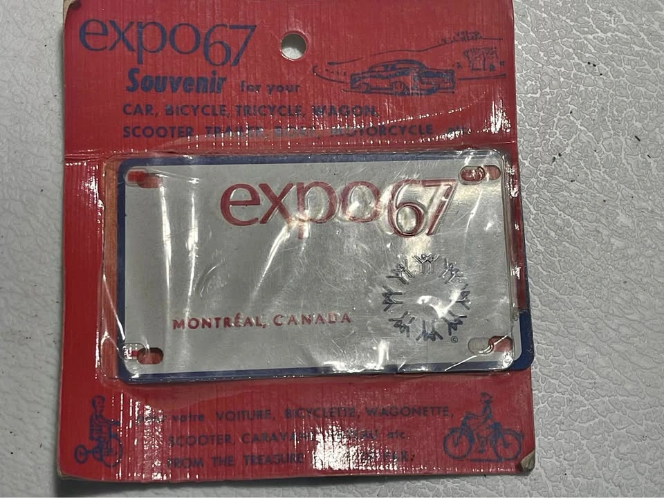 Expo 67 - souvenir mini license plate