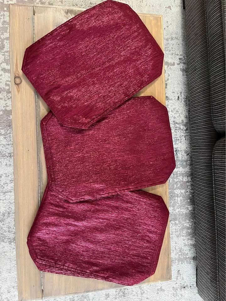 10 Shimmering Burgundy place mats - photo 2