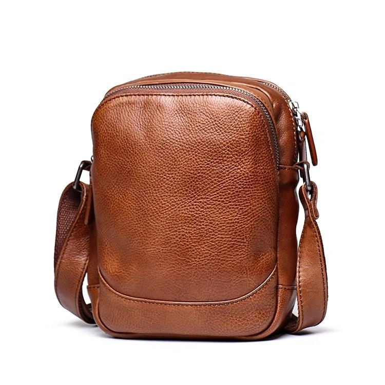 Genuine Leather Passport Sling Bag - Best Father's Day Gift