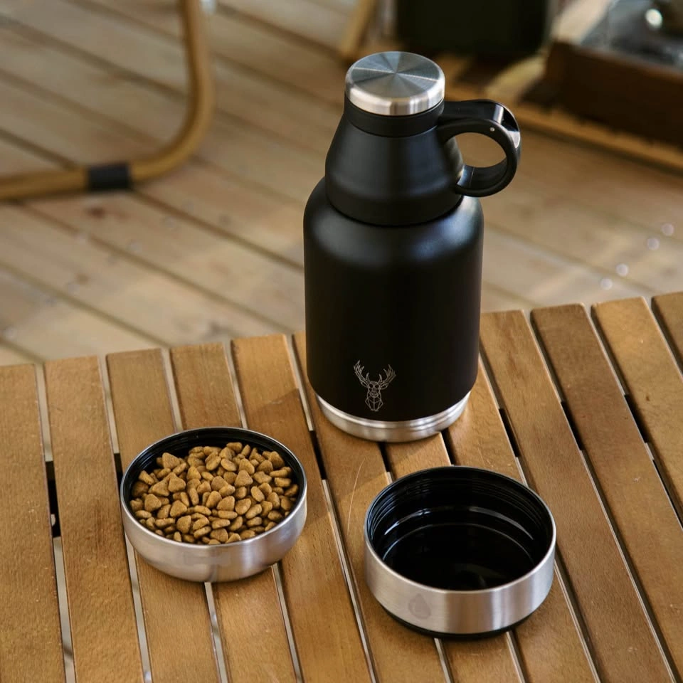 Insulated Pet Travel Bottle w/ Detachable Bowls - photo 2