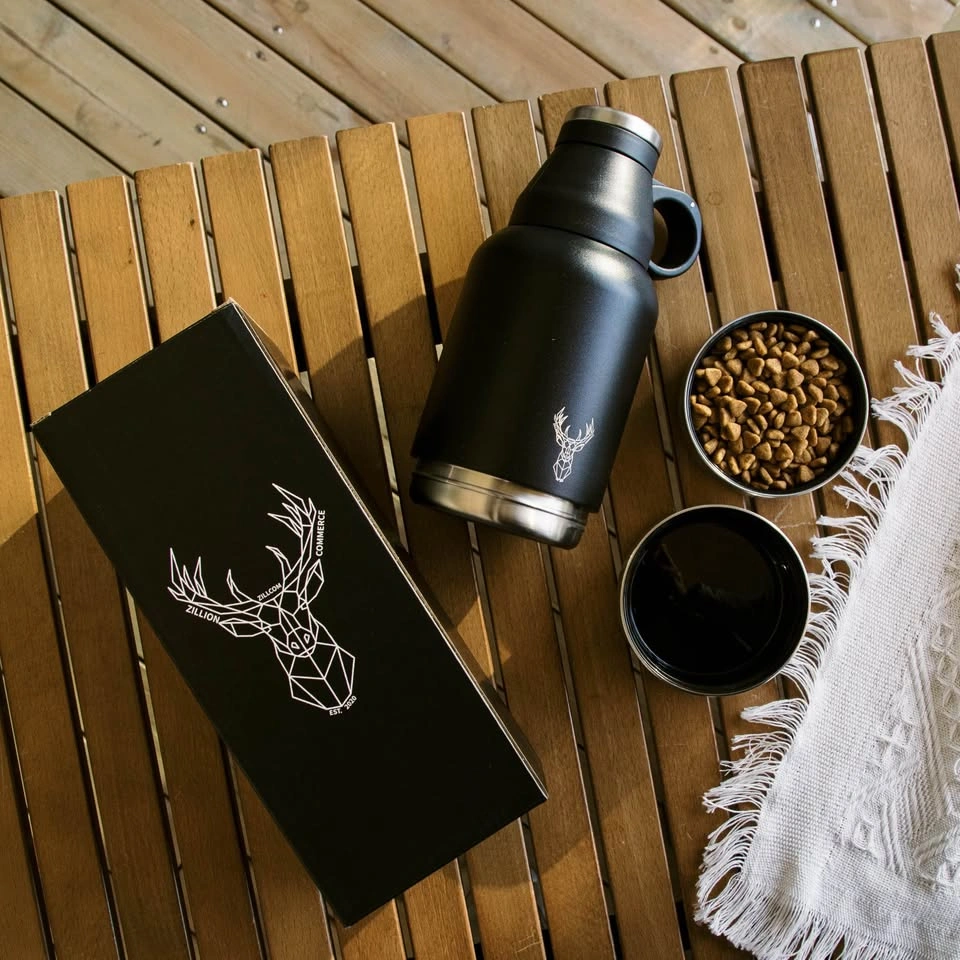 Insulated Pet Travel Bottle w/ Detachable Bowls - photo 3