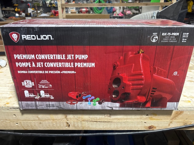 premium convertible jet pump 3/4 hp 16 gpm