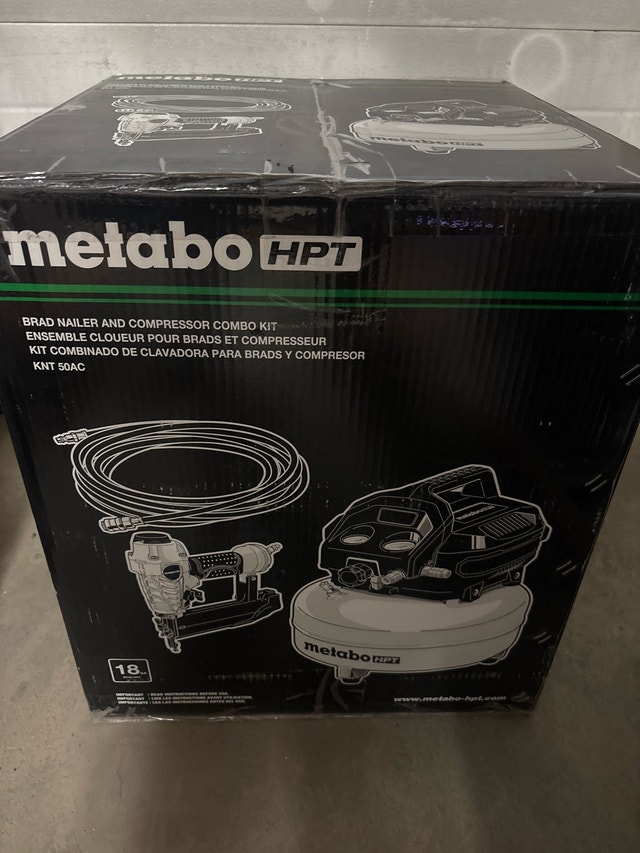 Metabo 18ga Nailer and 6 Gallon Compressor Combo Kit