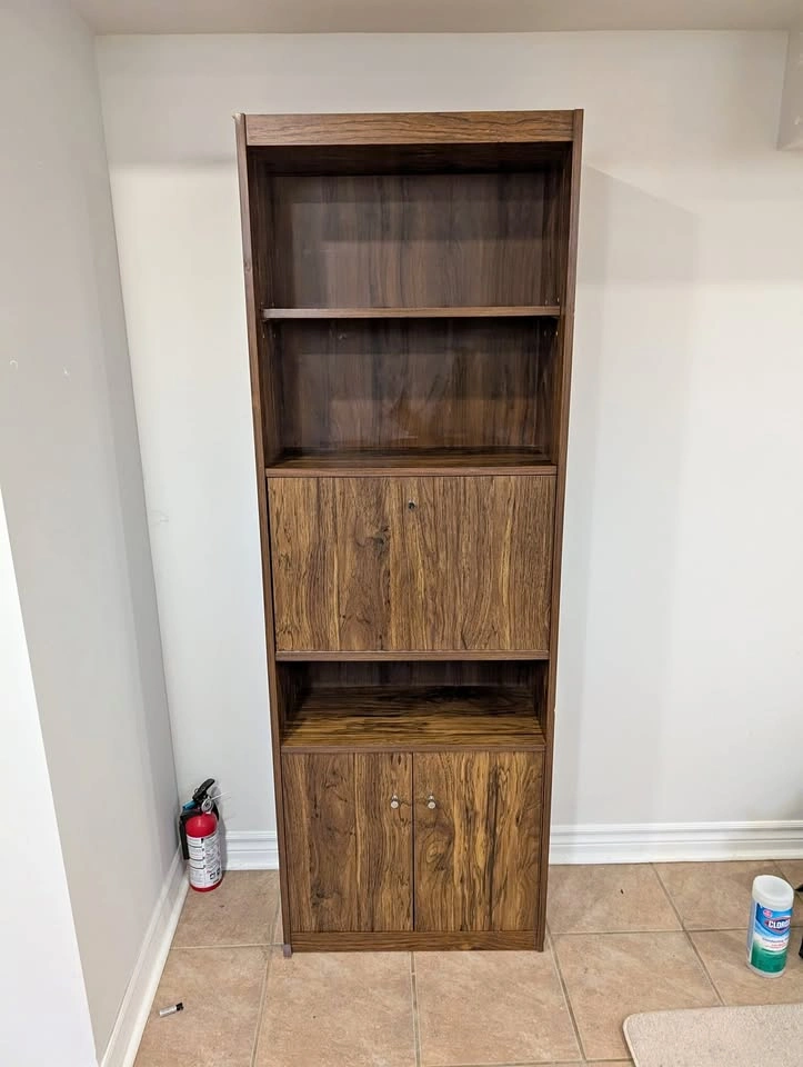 Wooden Bookshelf with doors