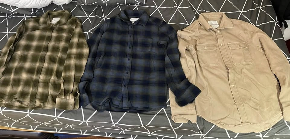 3pcs Bootlegger Mens Flannel Size S - photo 4