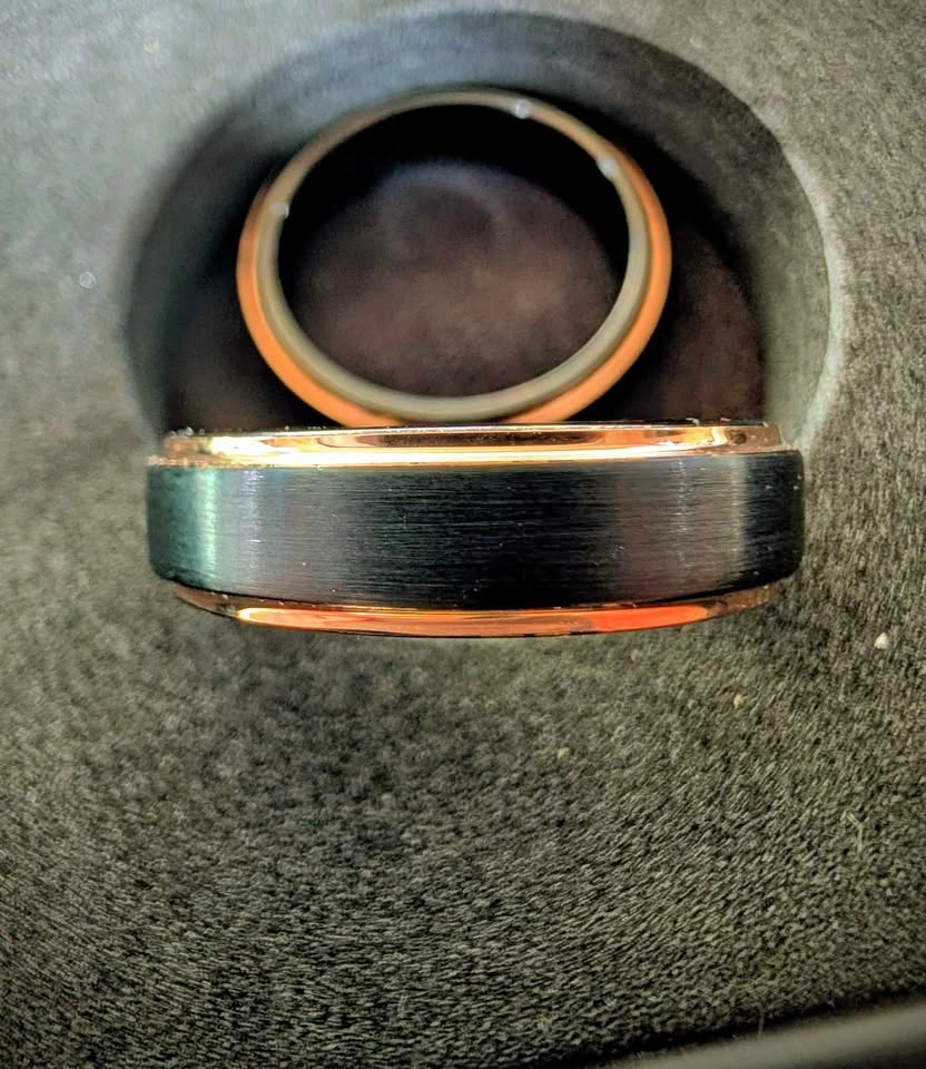 Men's Tungsten & 18K Gold ring - photo 2