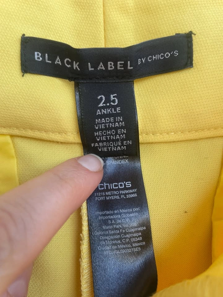 Chico's Black Label Rayon Blend Ankle Pants Size 2.5 (US 18) - photo 3