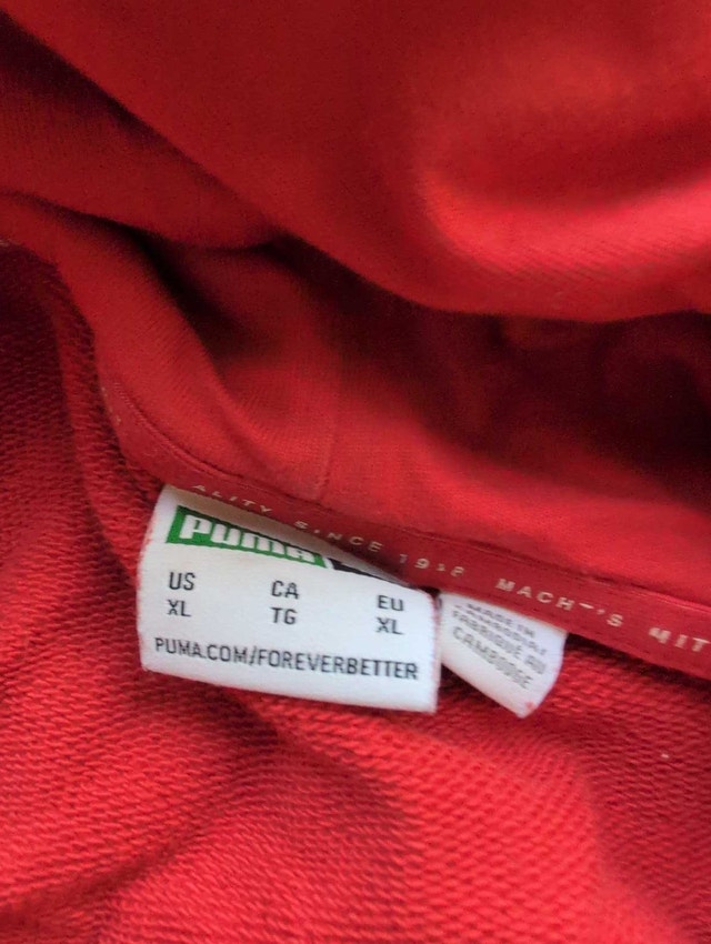 Puma Hoodie mens extra large red - photo 3