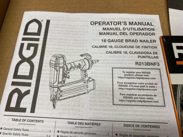RIDGID 18-Gauge 2-1/8” Brad Nailer New - photo 5