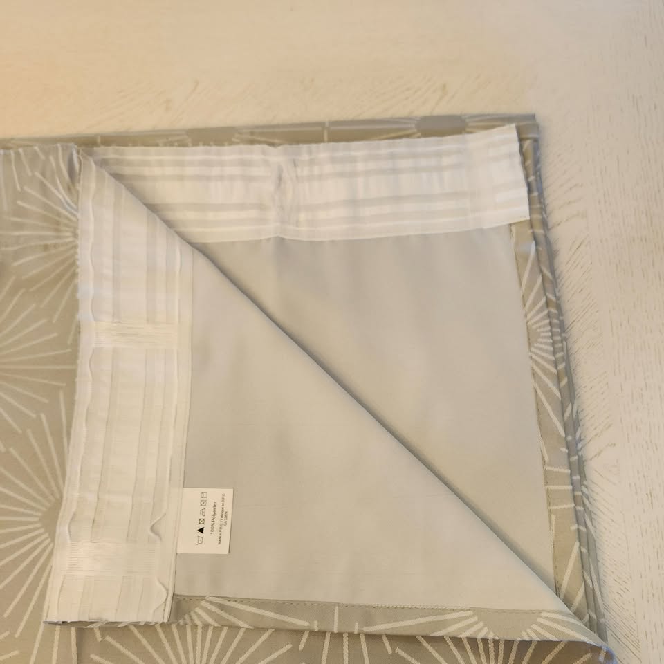 2 Room Darkening Curtain Panels with Diamond Sunburst Pattern - photo 2