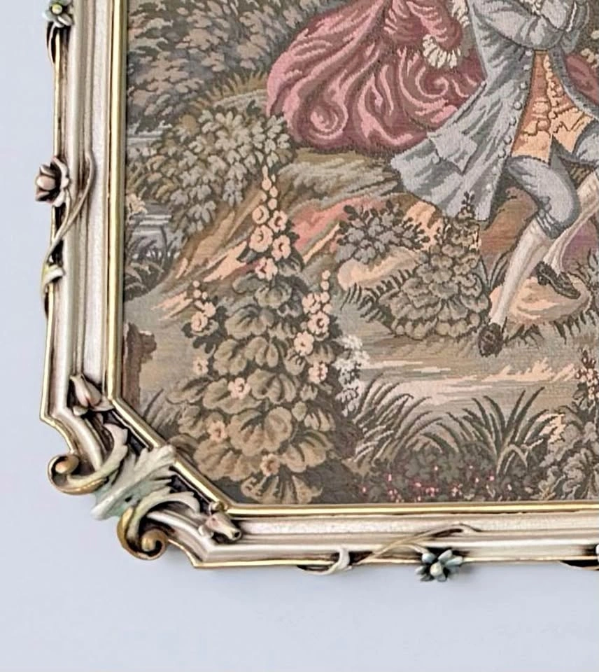 Authentic 6.5ft Italian Tapestry with Rococo Frame