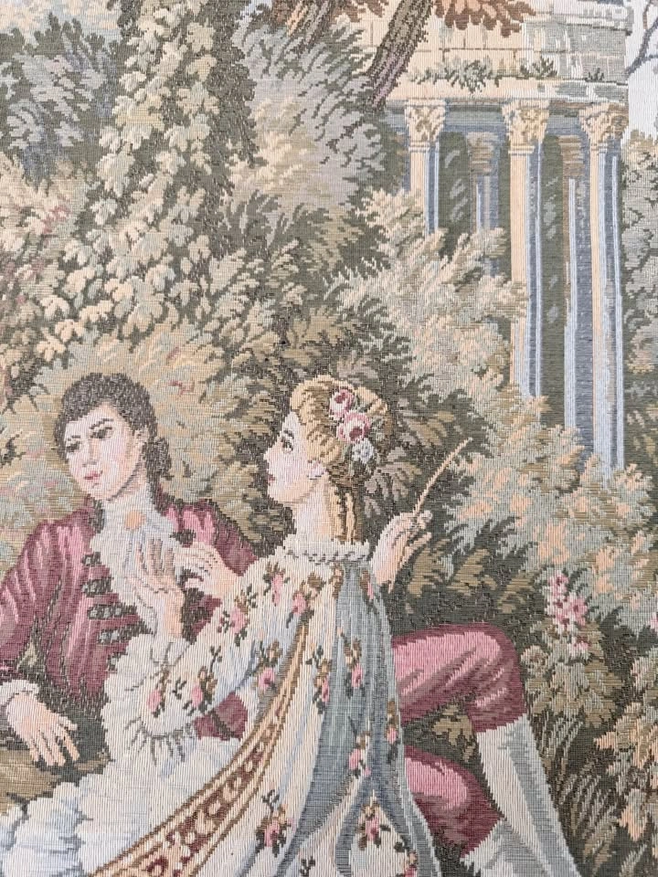 Authentic 6.5ft Italian Tapestry with Rococo Frame - photo 3