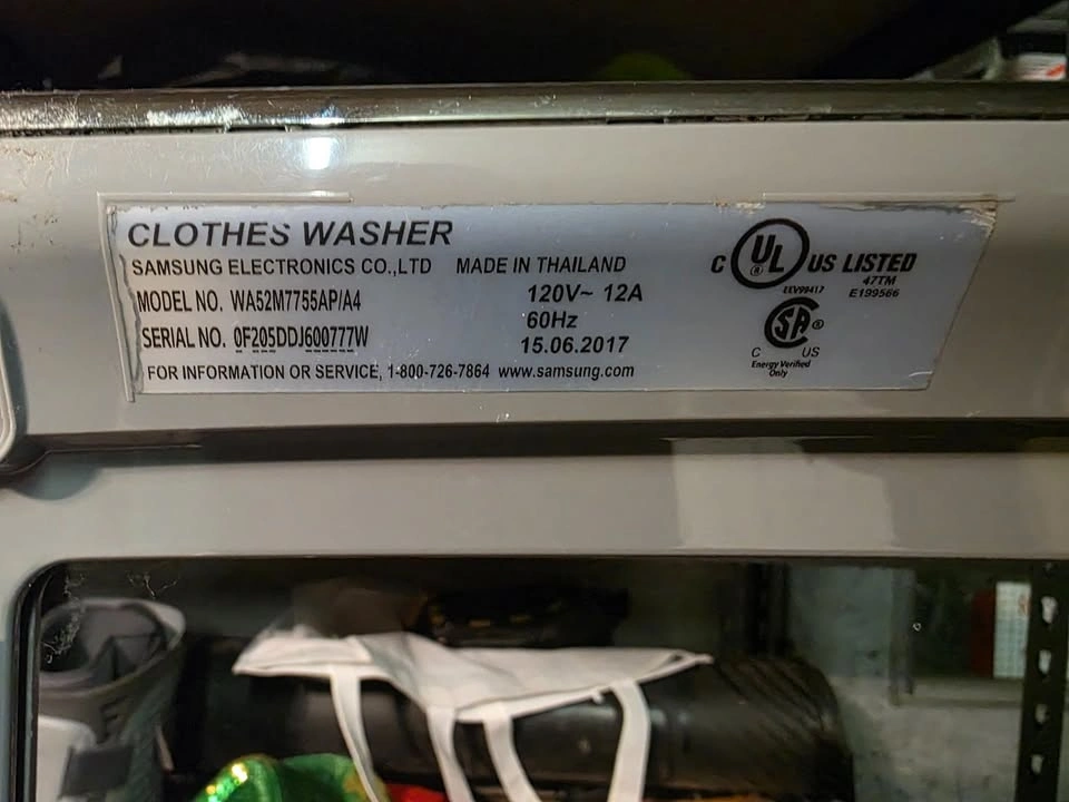 Samsung WA52M7755AP/A4 Washer – PARTS / REPAIR / DONOR - photo 2