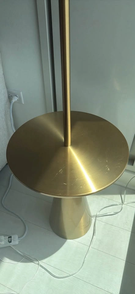 Modern Floor Lamp with Table Brass - photo 3