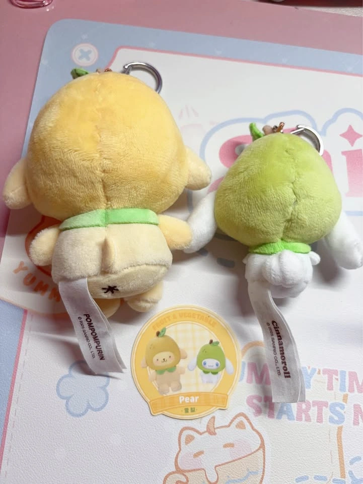 Sanrio Fruits & Vegetable Series Pompompurin Cinnamoroll Plush - photo 2