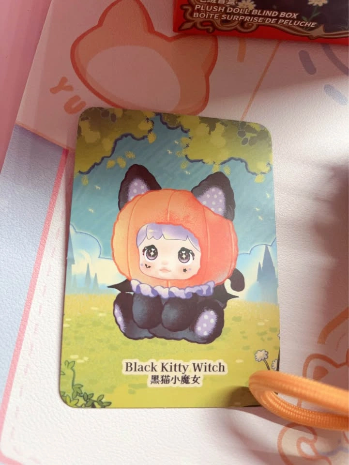 Nommi Fairytale Town Black Kitty Witch plush doll keychain - photo 3