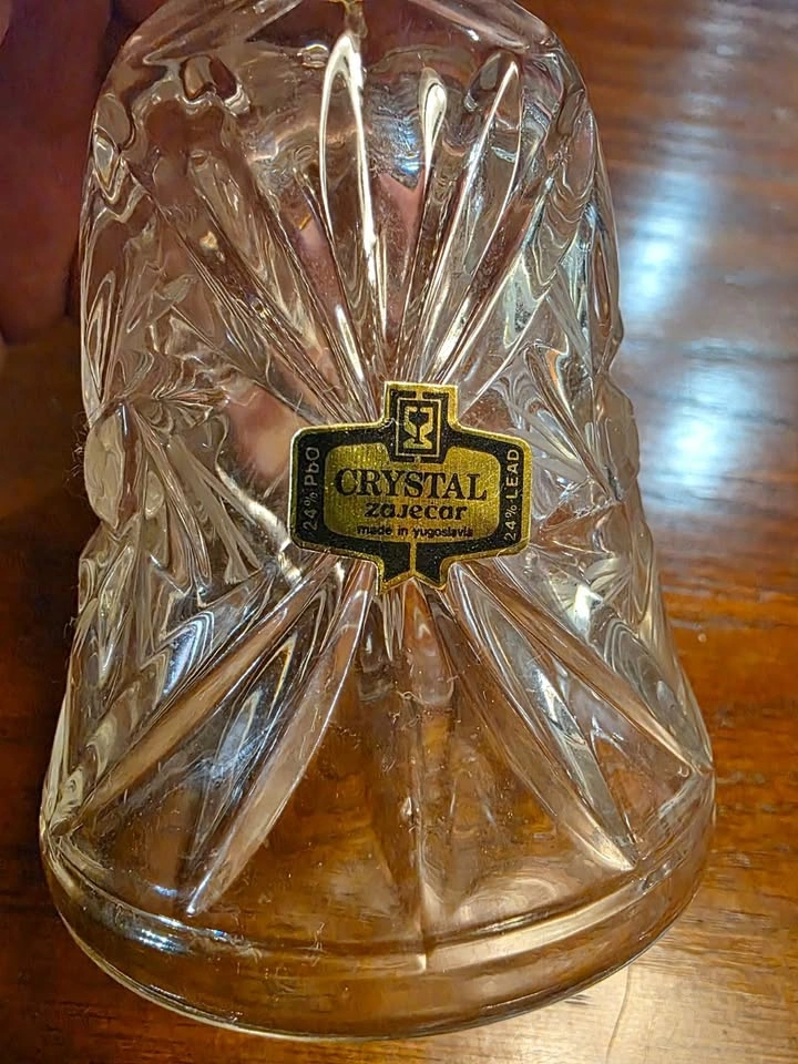 Zajecar Lead Crystal Bell Yugoslavia