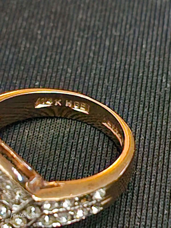 ✨ Vintage 14K HGE Sapphire-Tone Statement Ring ✨ - photo 4