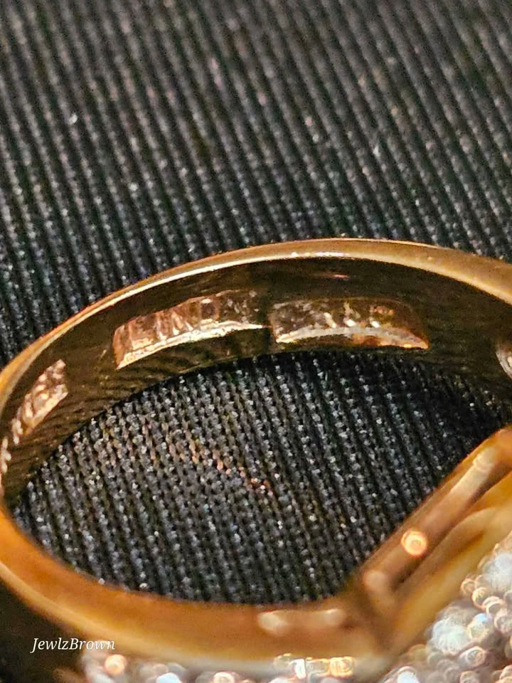 ✨ Vintage 14K HGE Sapphire-Tone Statement Ring ✨ - photo 5